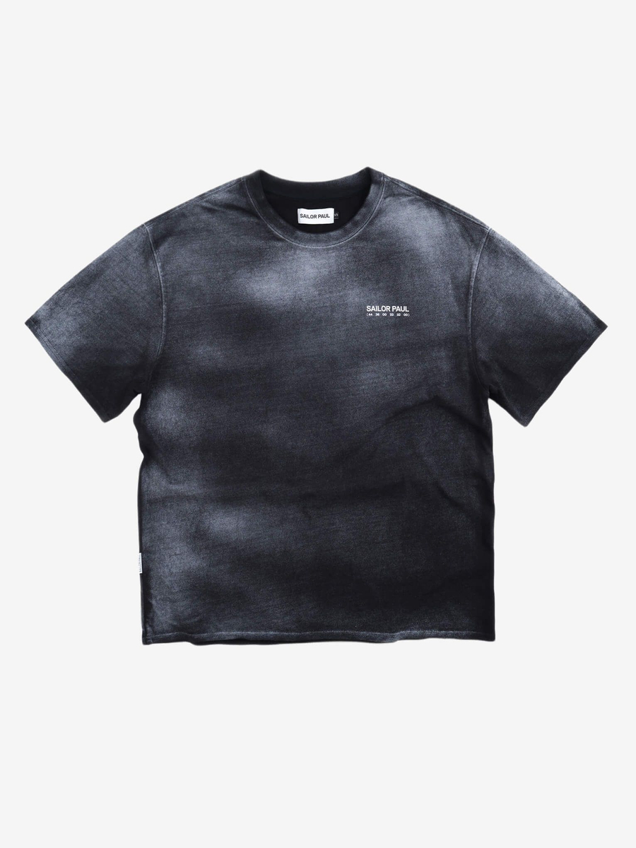 SAILOR PAUL — Футболка Sprayed Destroyed Черный Garment Dyed