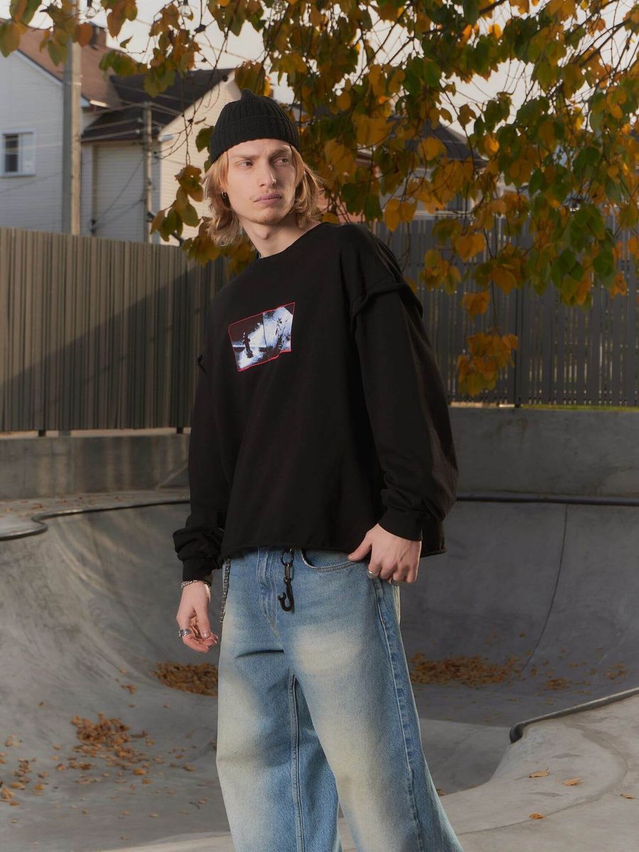 CALLED A GARMENT — Лонгслив Pressure Double Layer Черный