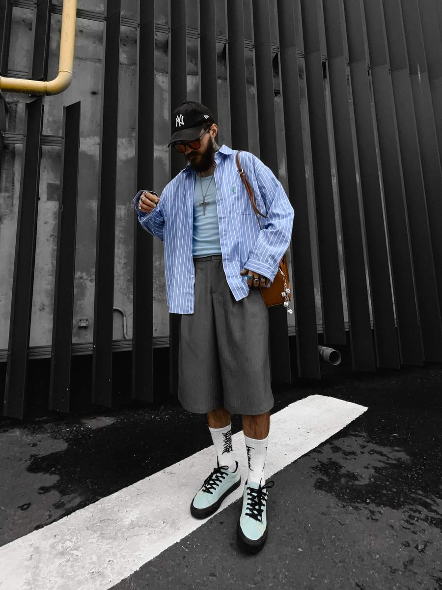 ISSAYA — Шорты Loose Dress Code Light Grey