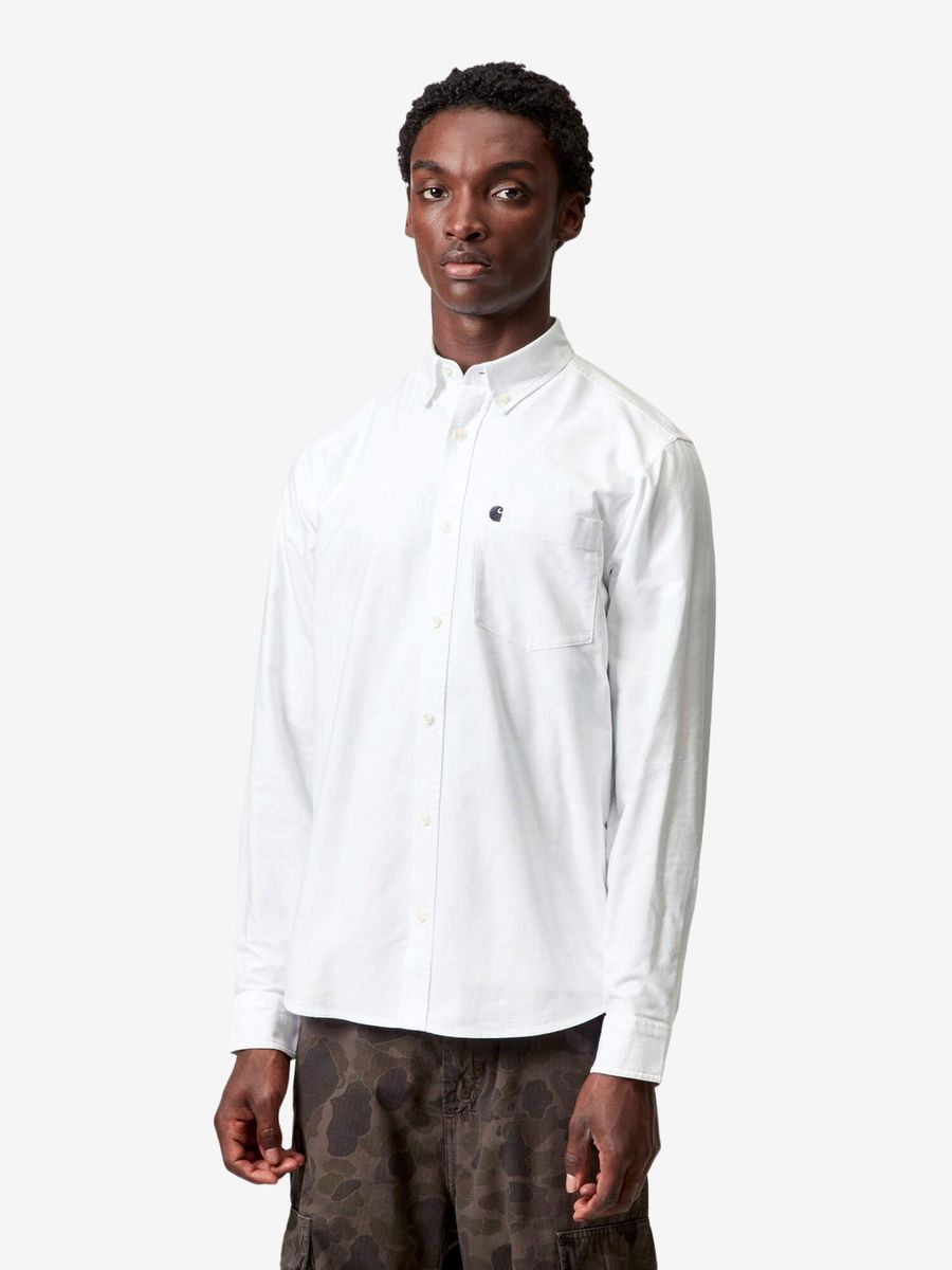 CARHARTT WIP — Рубашка L/S C-Logo White/Dark Navy
