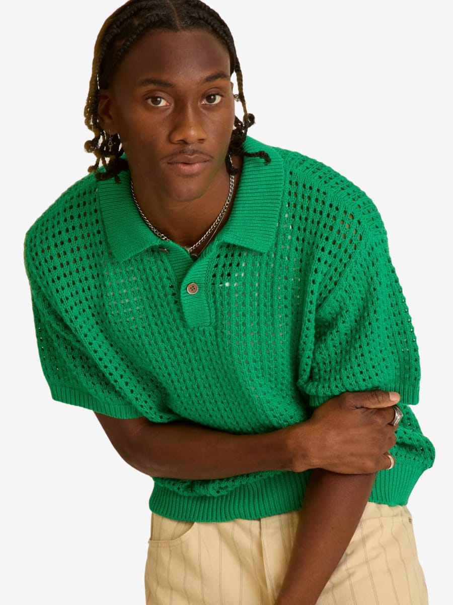 OBEY — Поло вязанное Kody Polo Green