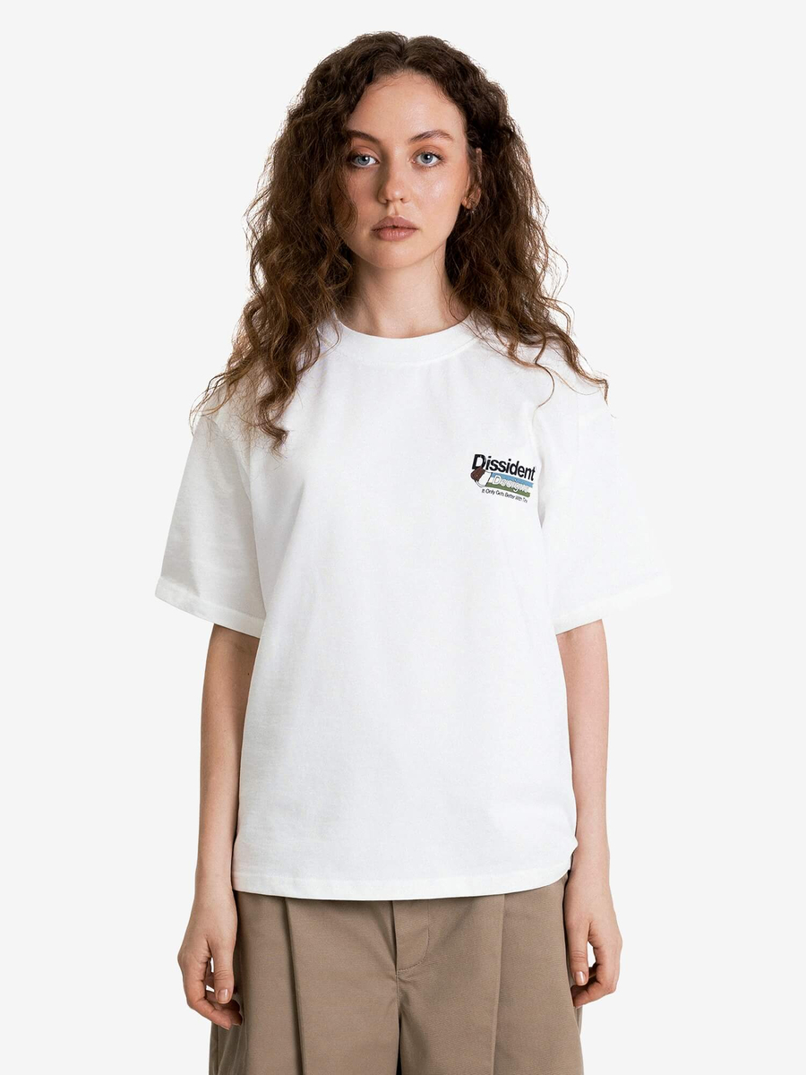DISSIDENT — Футболка Print Works Tee in Milk