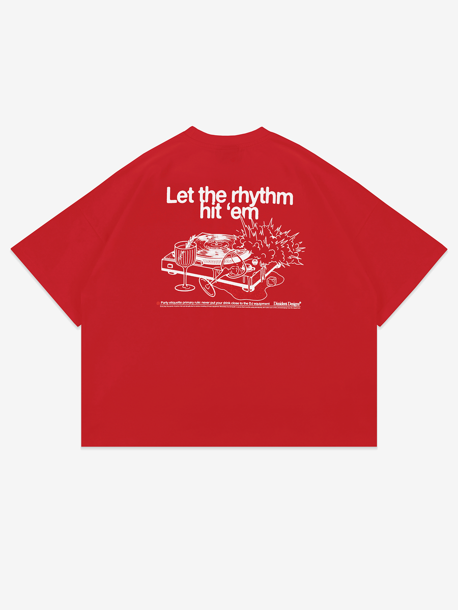 DISSIDENT — Футболка Rhythm Oversized Tee in Red