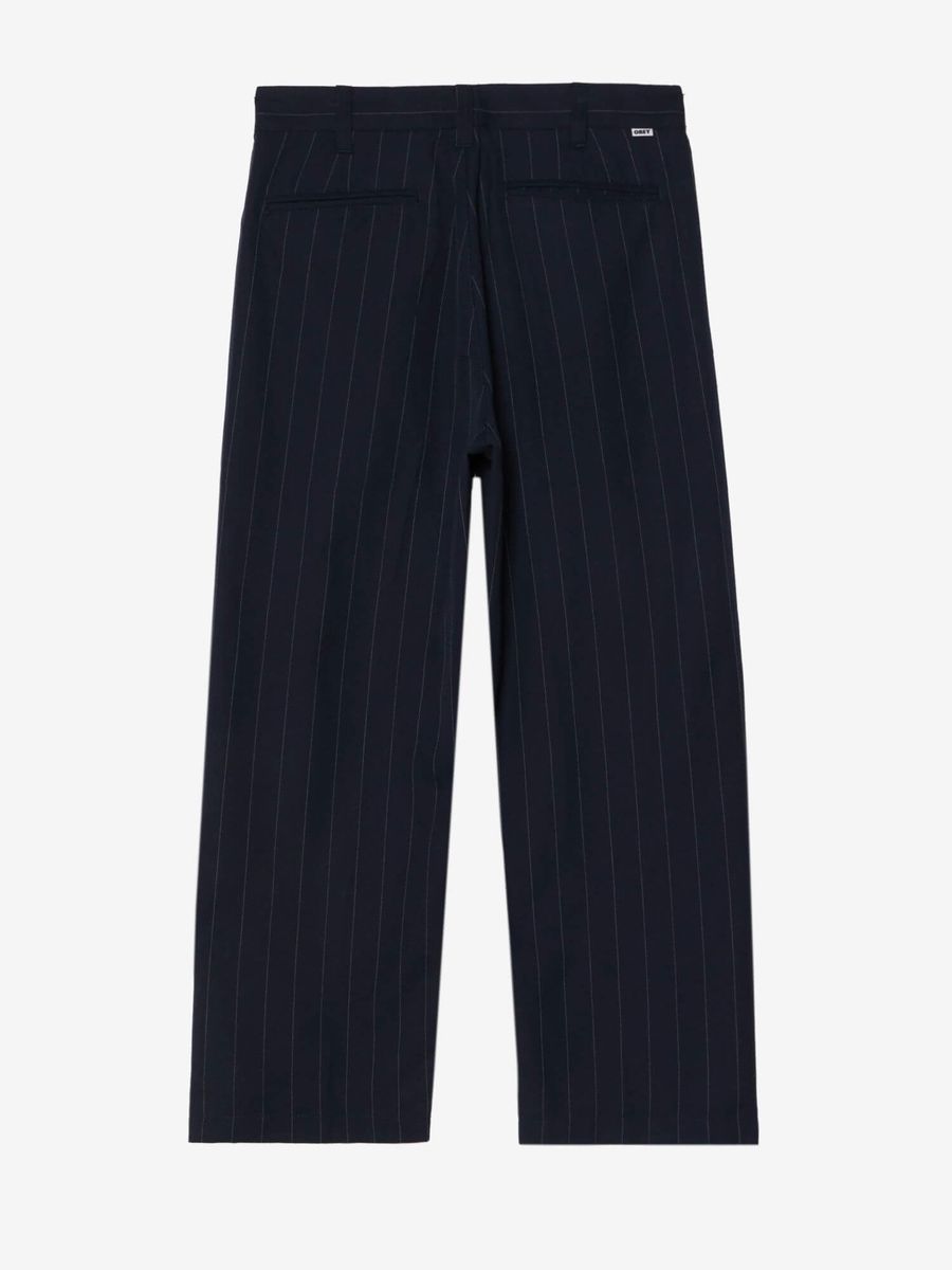 OBEY — Брюки Dean Stripe Pleated Pand Midnight Navy