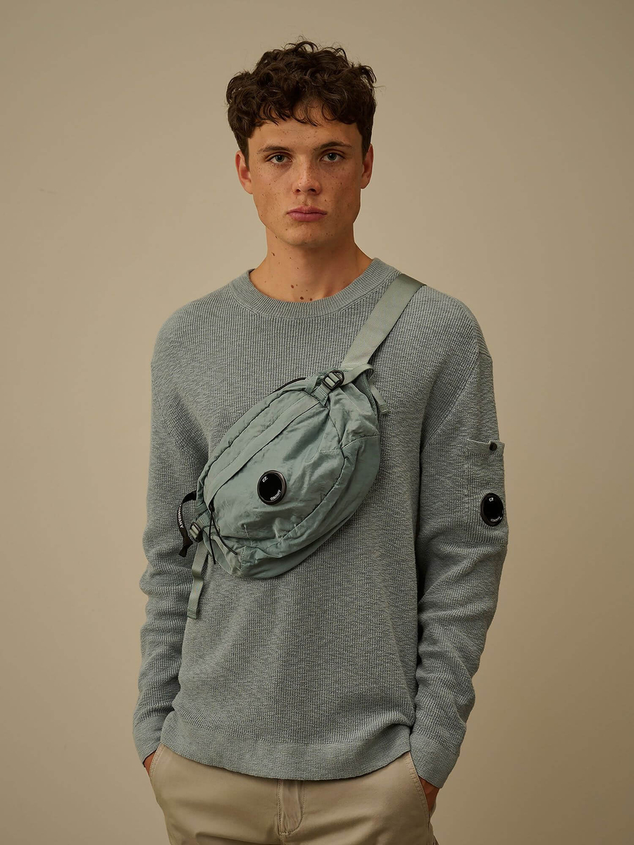 C.P. COMPANY — Сумка Nylon B Waistbag Silver Blue