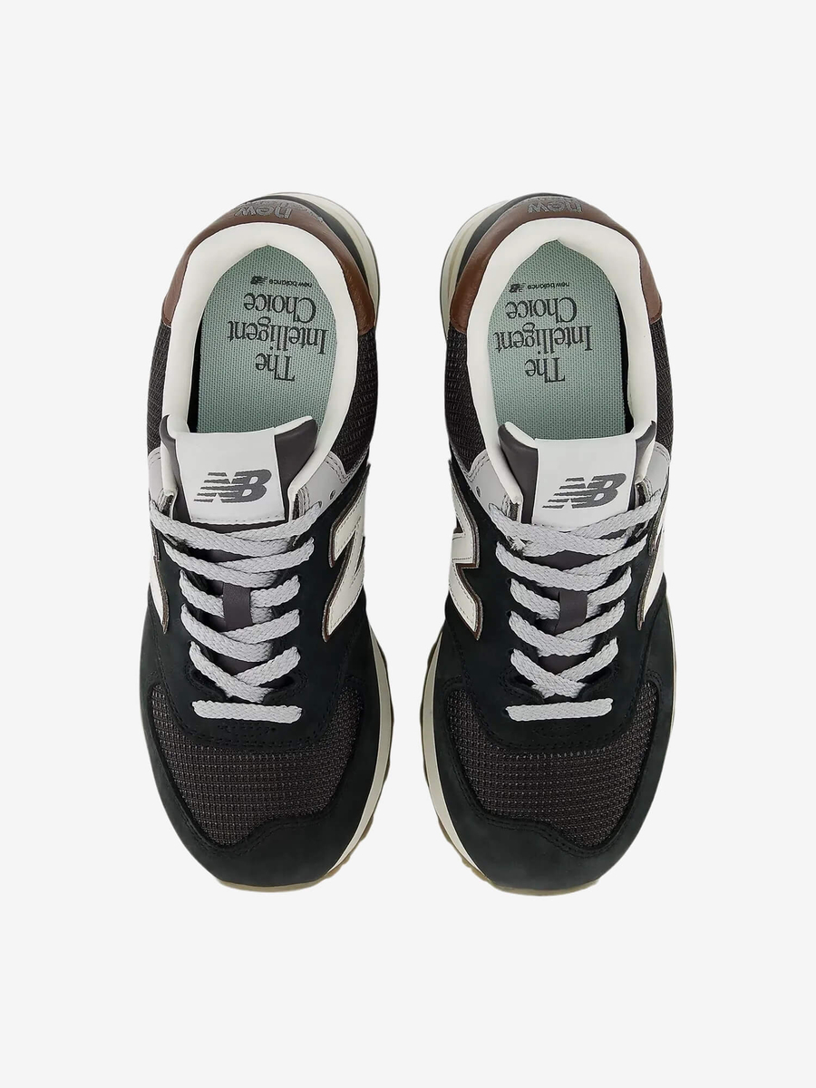 NEW BALANCE — Кроссовки 574 Brown/Silver Metallic