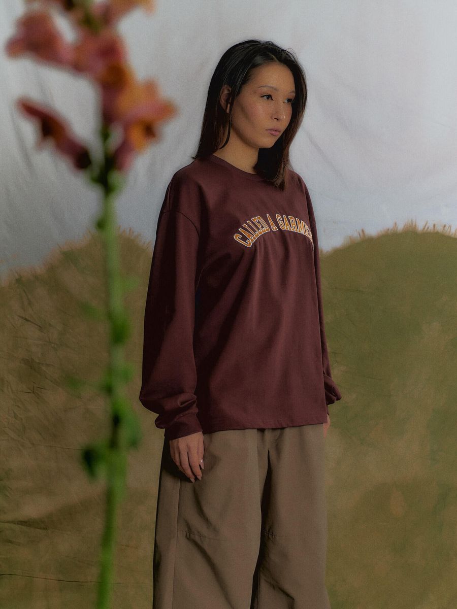 CALLED A GARMENT — Лонгслив  College Вишневый