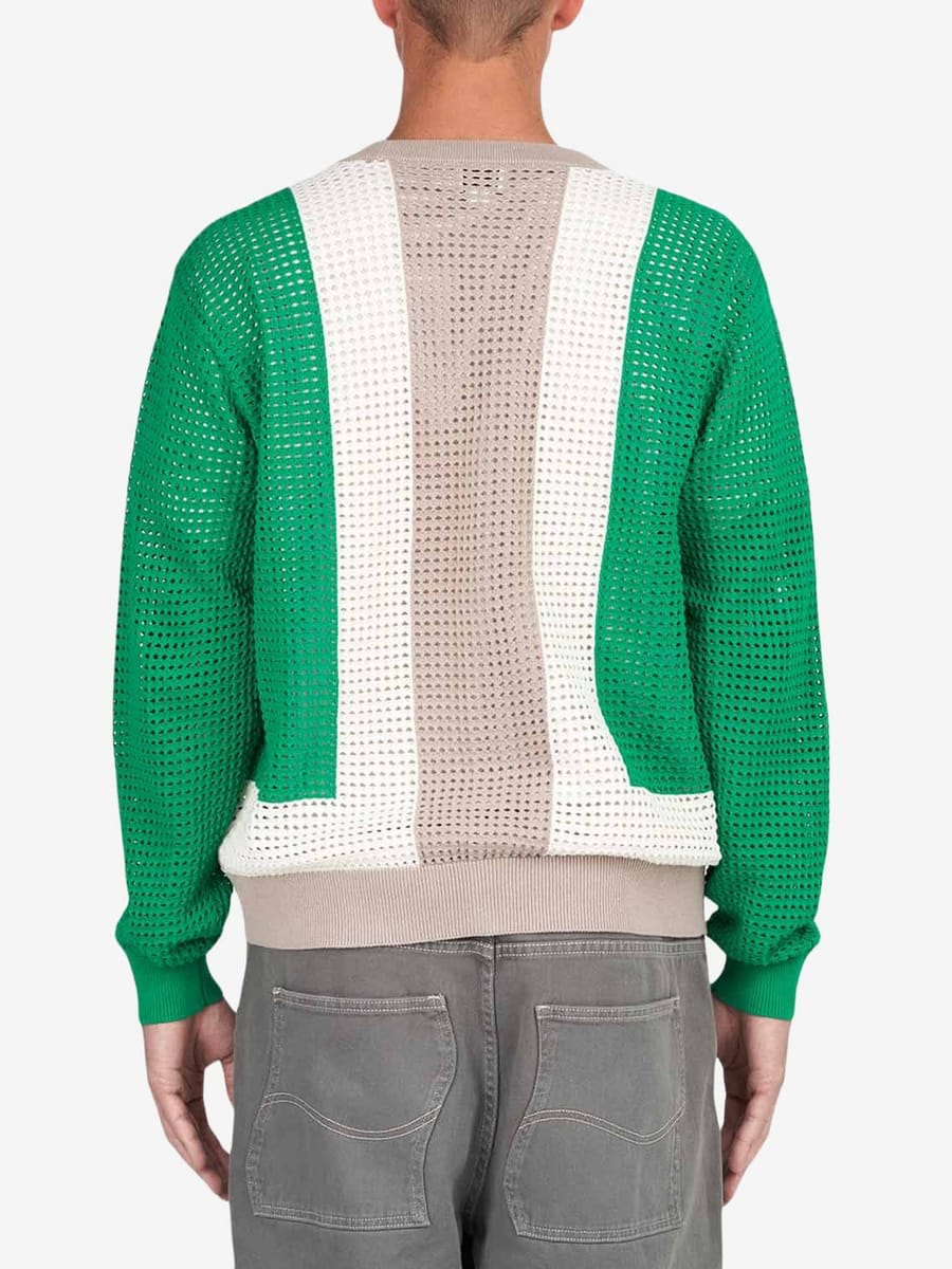 OBEY — Кардиган Вязаный Anderson 60's Green Milti