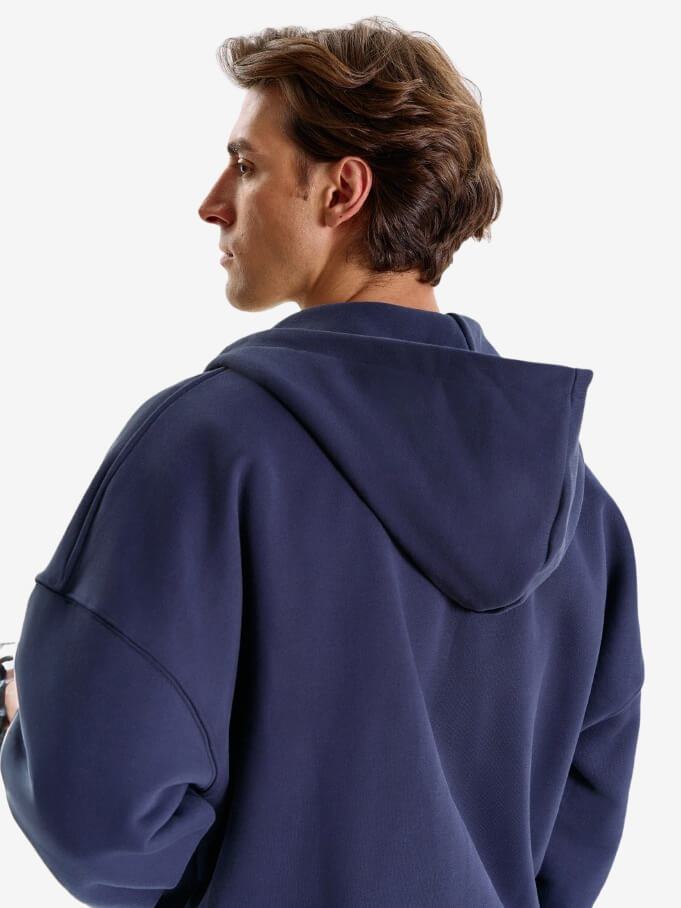 BRÛLER D’AMOUR — Худи Zip Logo de Base 01 Navy Blue