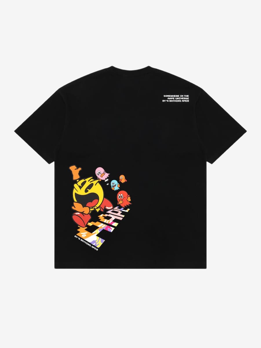 AAPE BY *A BATHING APE — Футболка Aape x Pacman Tee #4 Black