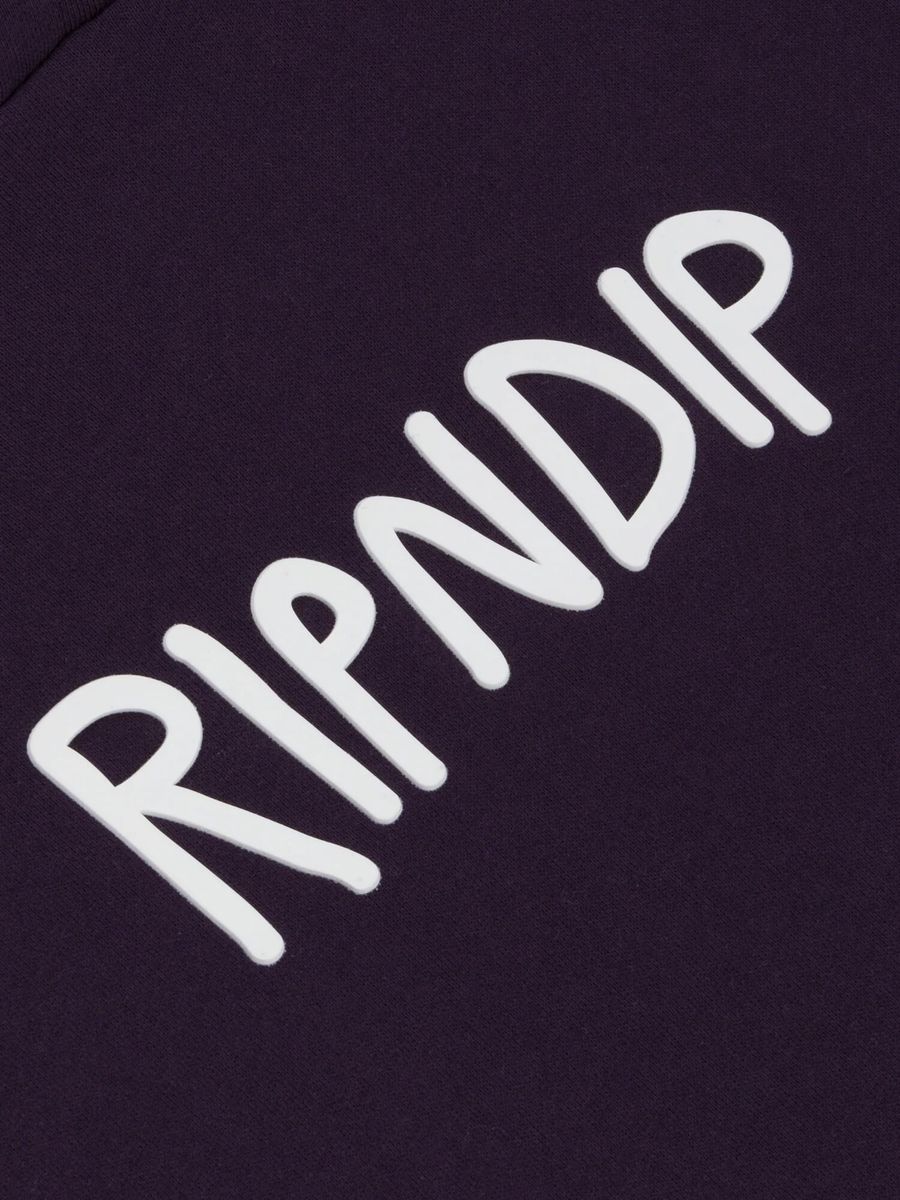 RIPNDIP — Худи Rubber Logo Dark Purple