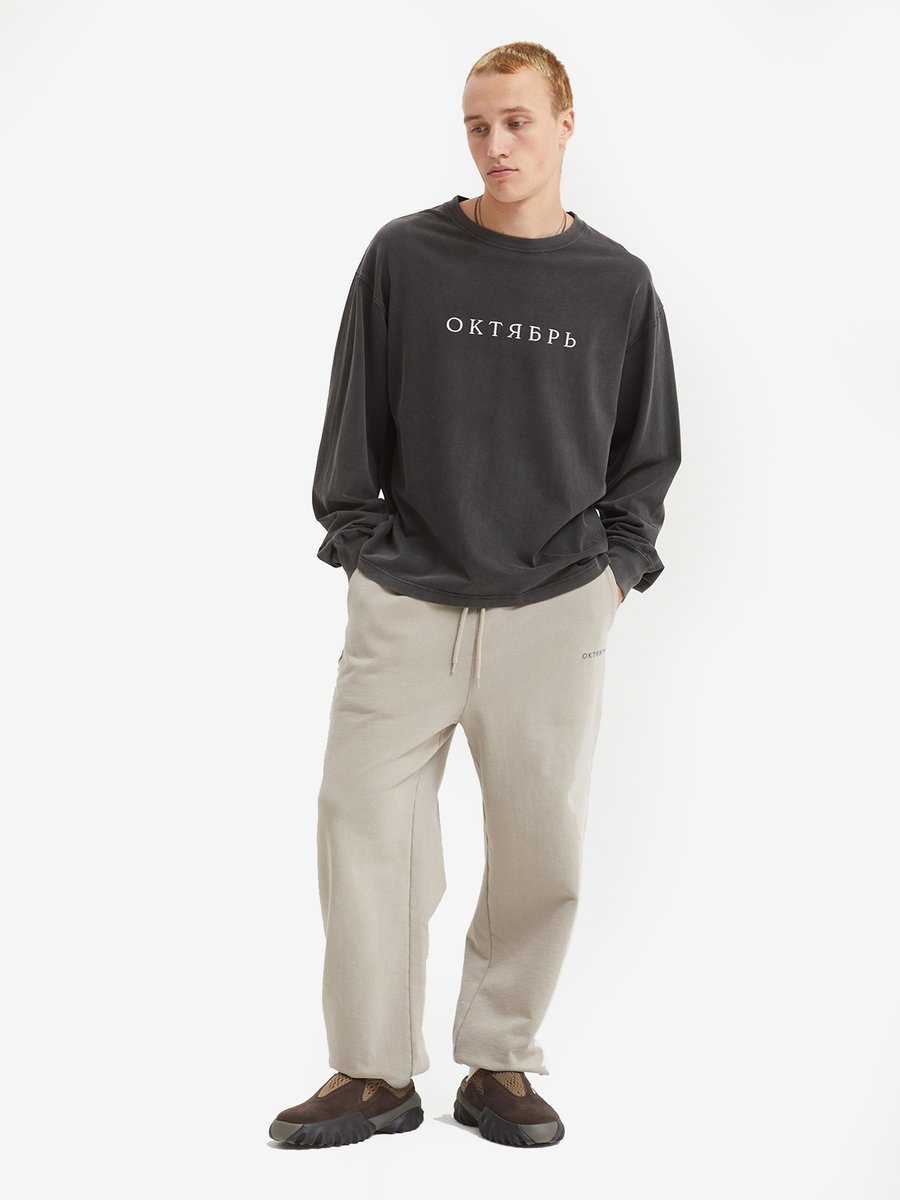 ОКТЯБРЬ — Лонгслив AW'26 OG Logo LS Tee Black