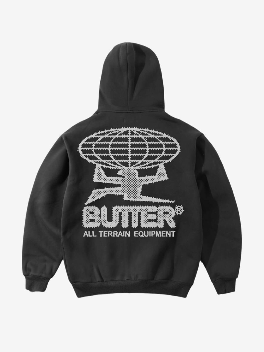 BUTTER GOODS — Худи Terrain Washed Black