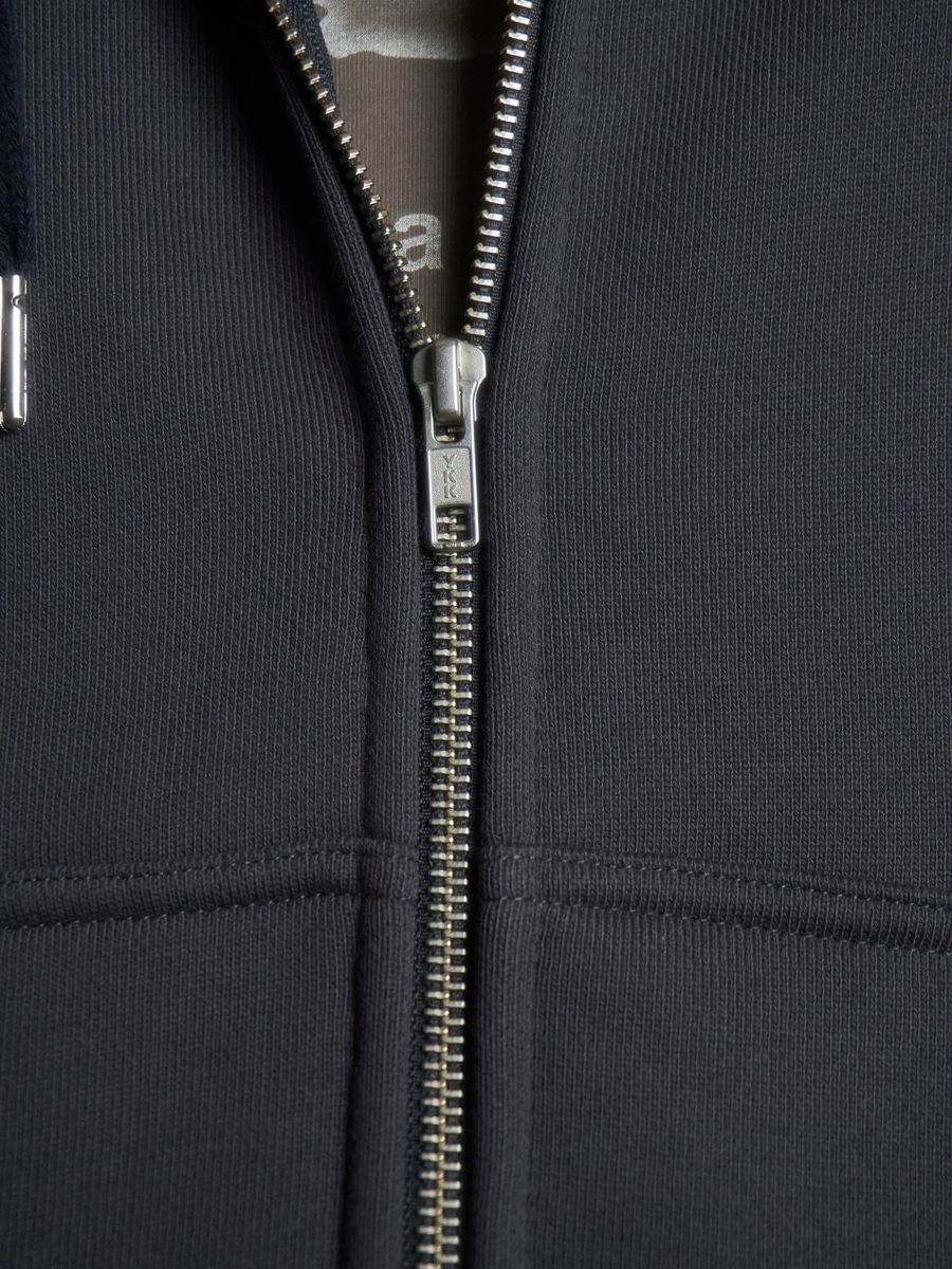 CALLED A GARMENT — Худи Zip Stamp Heavy Cotton Charcoal Blue
