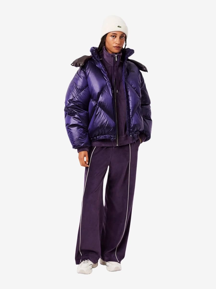 LACOSTE — Штаны W Velour Track Pant Violet
