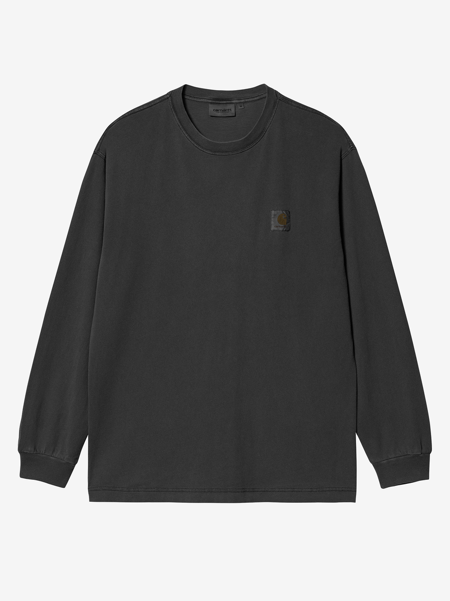 CARHARTT WIP — Лонгслив L/S Nelson T-Shirt Black (Garment Dyed)
