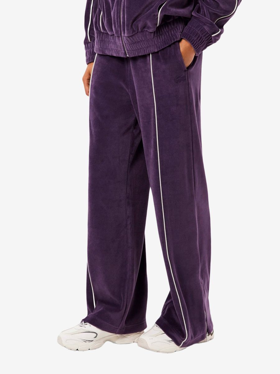 LACOSTE — Штаны W Velour Track Pant Violet