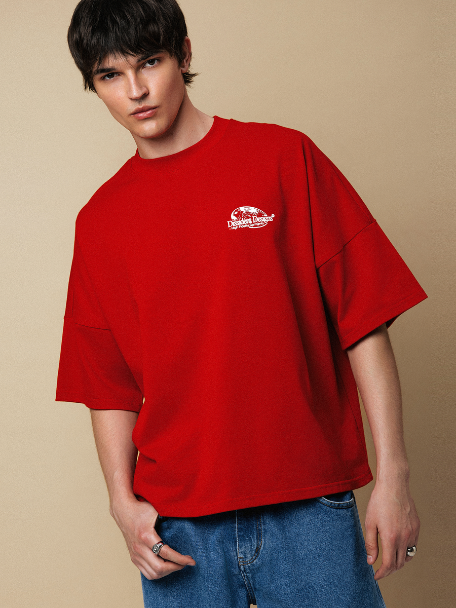 DISSIDENT — Футболка Rhythm Oversized Tee in Red