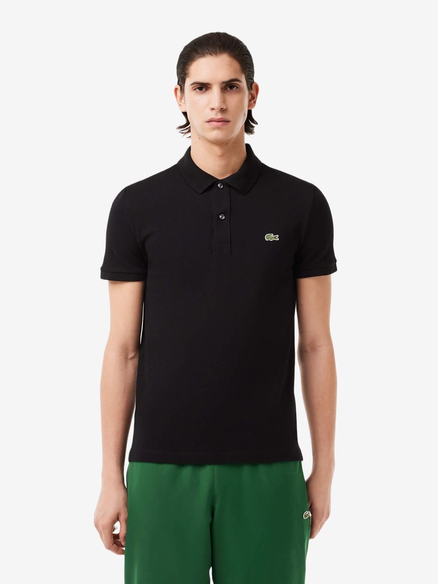 LACOSTE — Футболка Поло Slim Fit L.12.12 Black