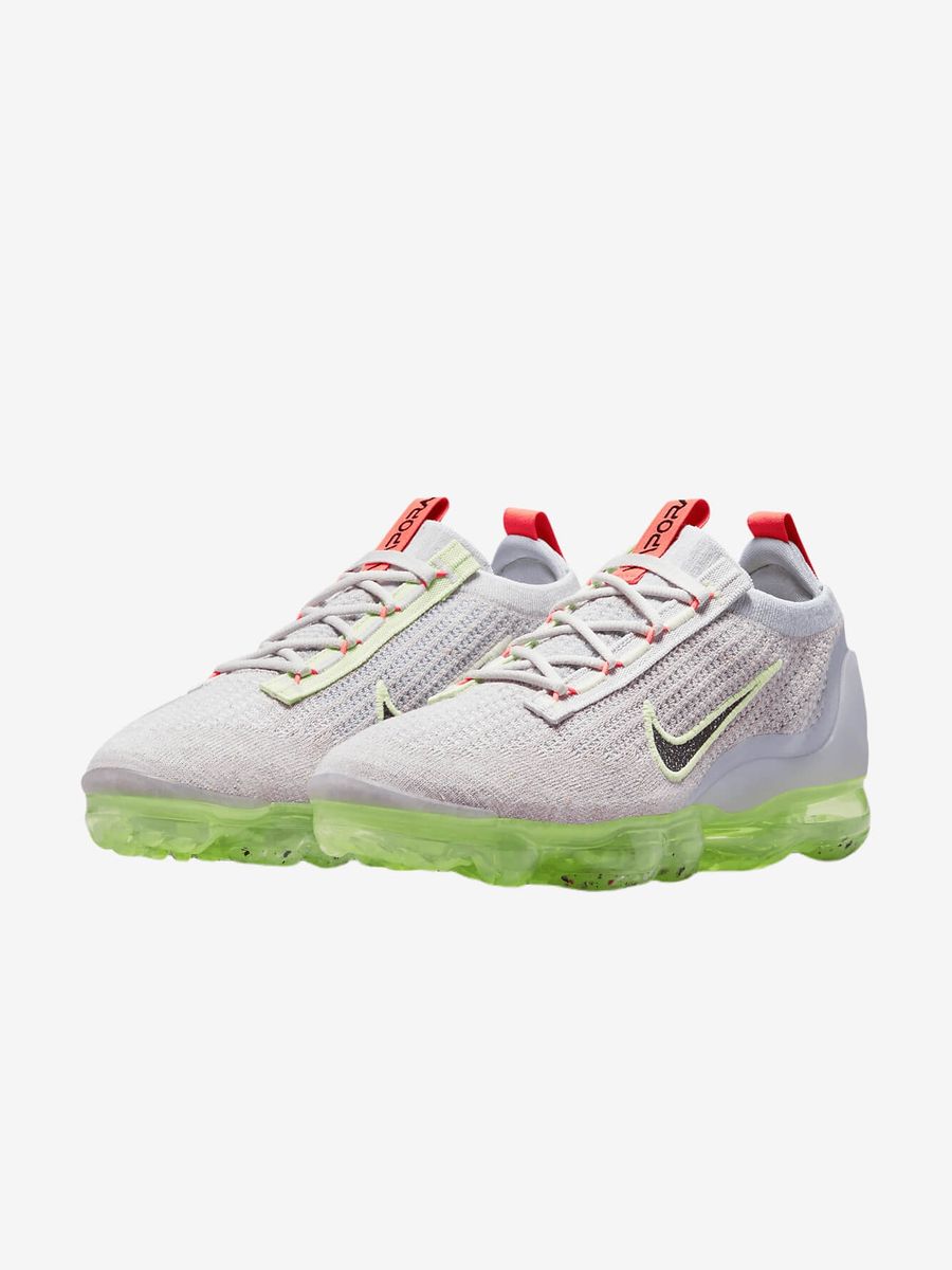 NIKE — Кроссовки Vapormax Flyknit Grey/Neon