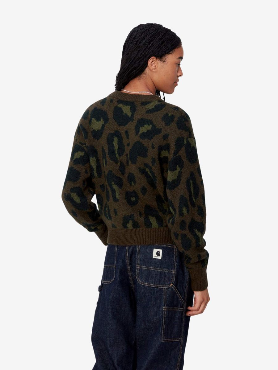 CARHARTT WIP — Свитер вязаный W Merton Camo Leo Jaquard, Tamarind