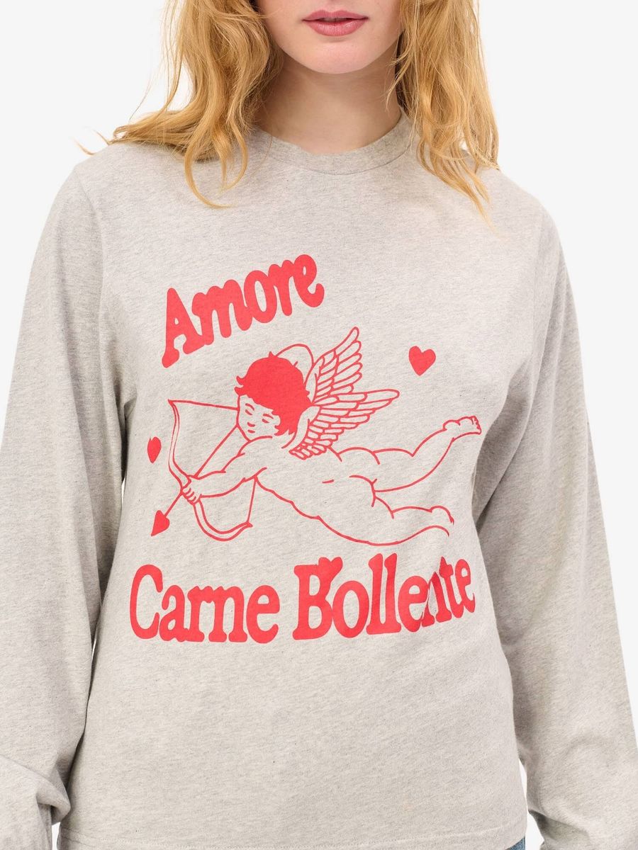 CARNE BOLLENTE — Лонгслив  Under Your Love Spell Melange Grey