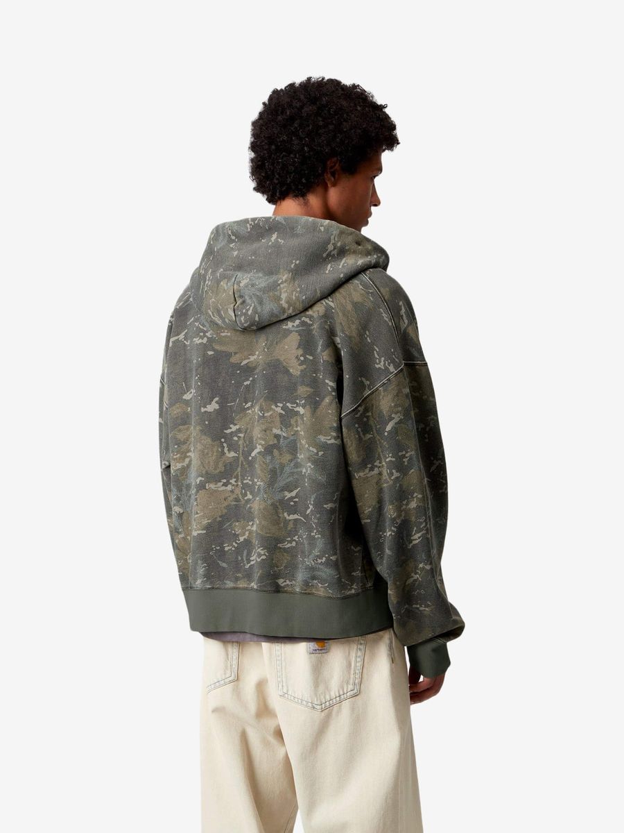 CARHARTT WIP — Худи ZIP Hooded Benton Sweat Jacket Camo Combi Green (Garment Dyed)