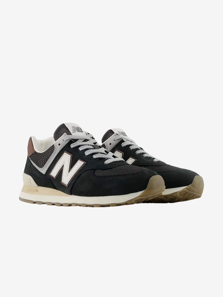NEW BALANCE — Кроссовки 574 Brown/Silver Metallic