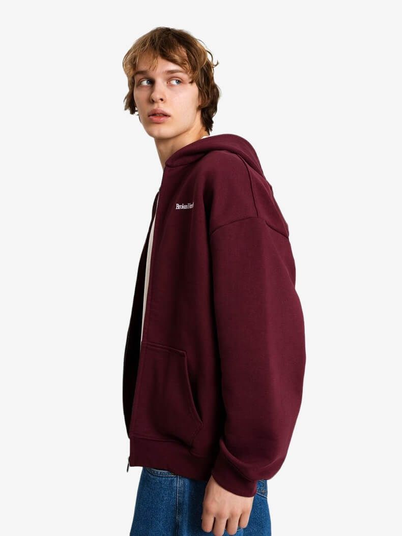 DISSIDENT — Худи Hearts Copyright Zip Hoodie Burgundy