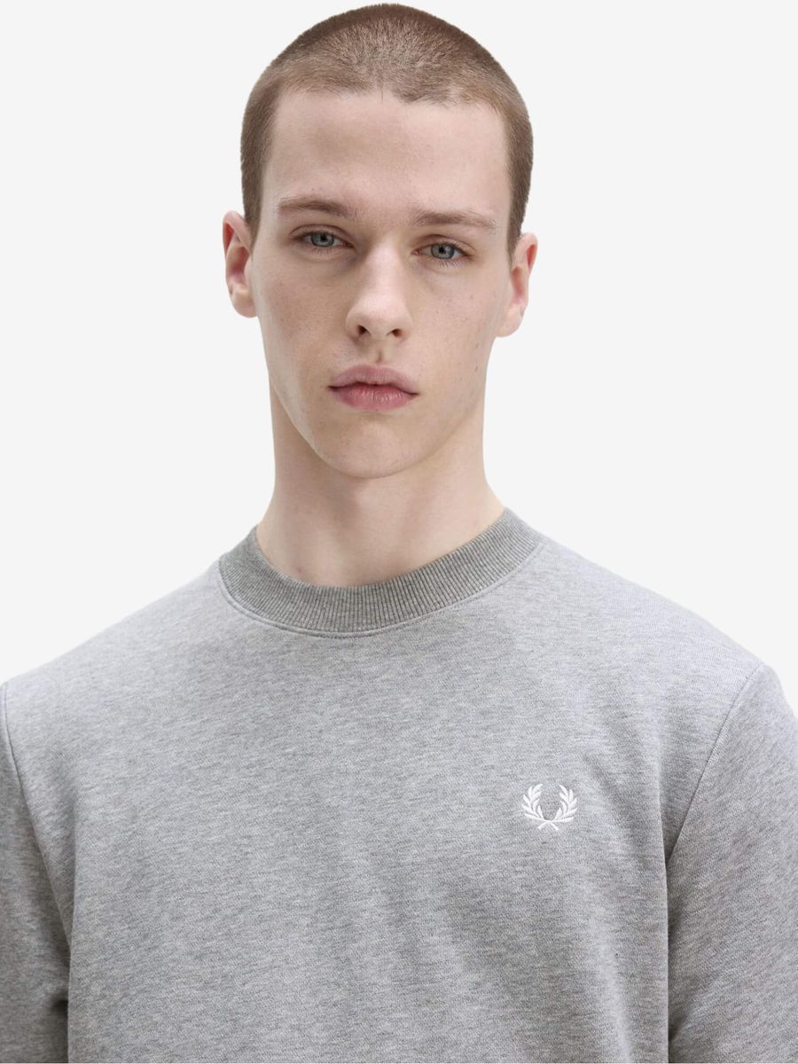 FRED PERRY — Свитшот Crew Neck Steel Marl
