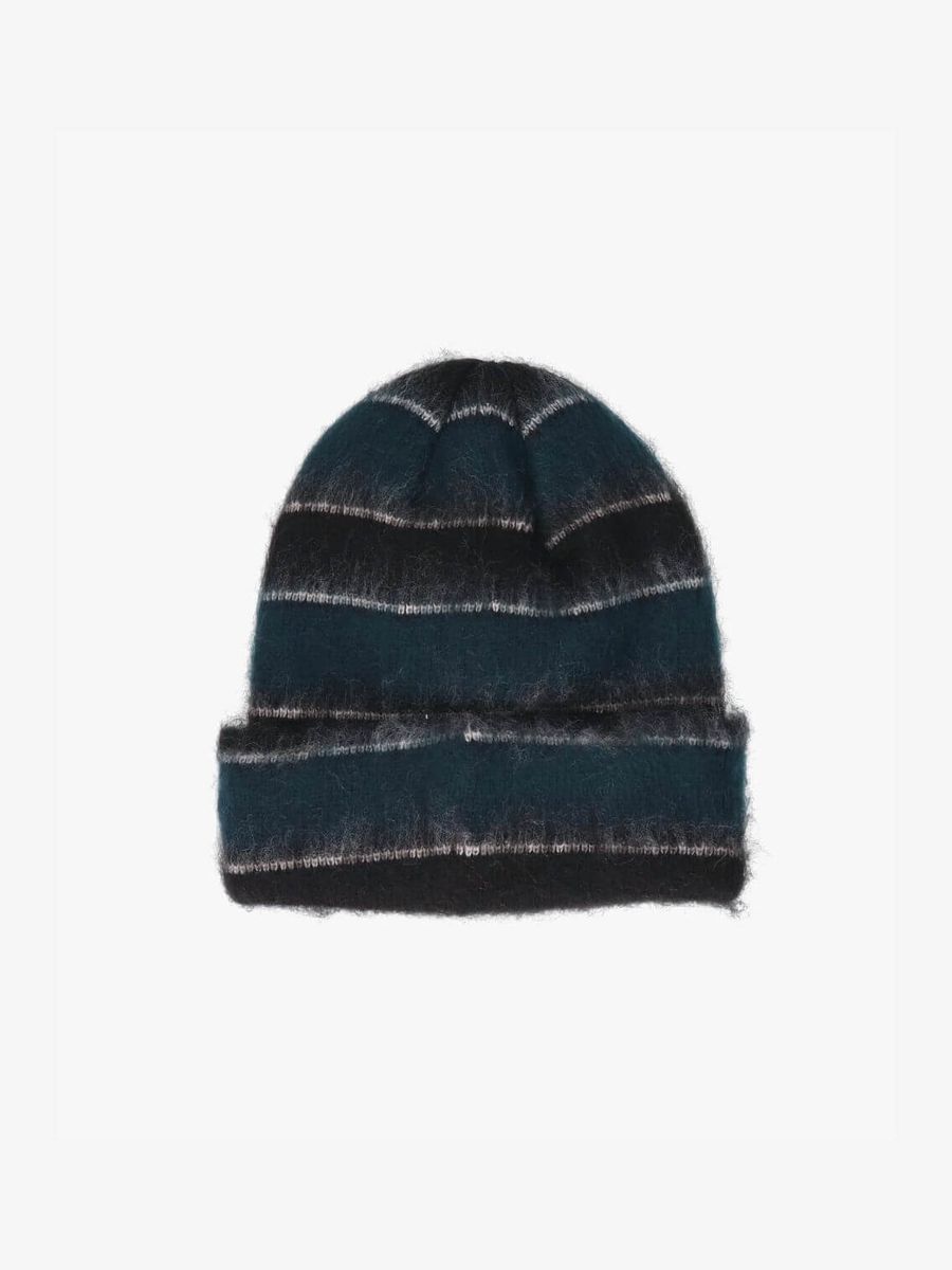 KANGOL — Шапка Fuzzy Stripe Beanie Black
