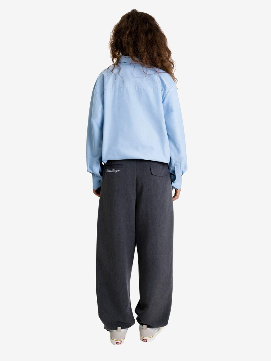 DISSIDENT — Штаны Graduate Wide Trousers in Melange Grey