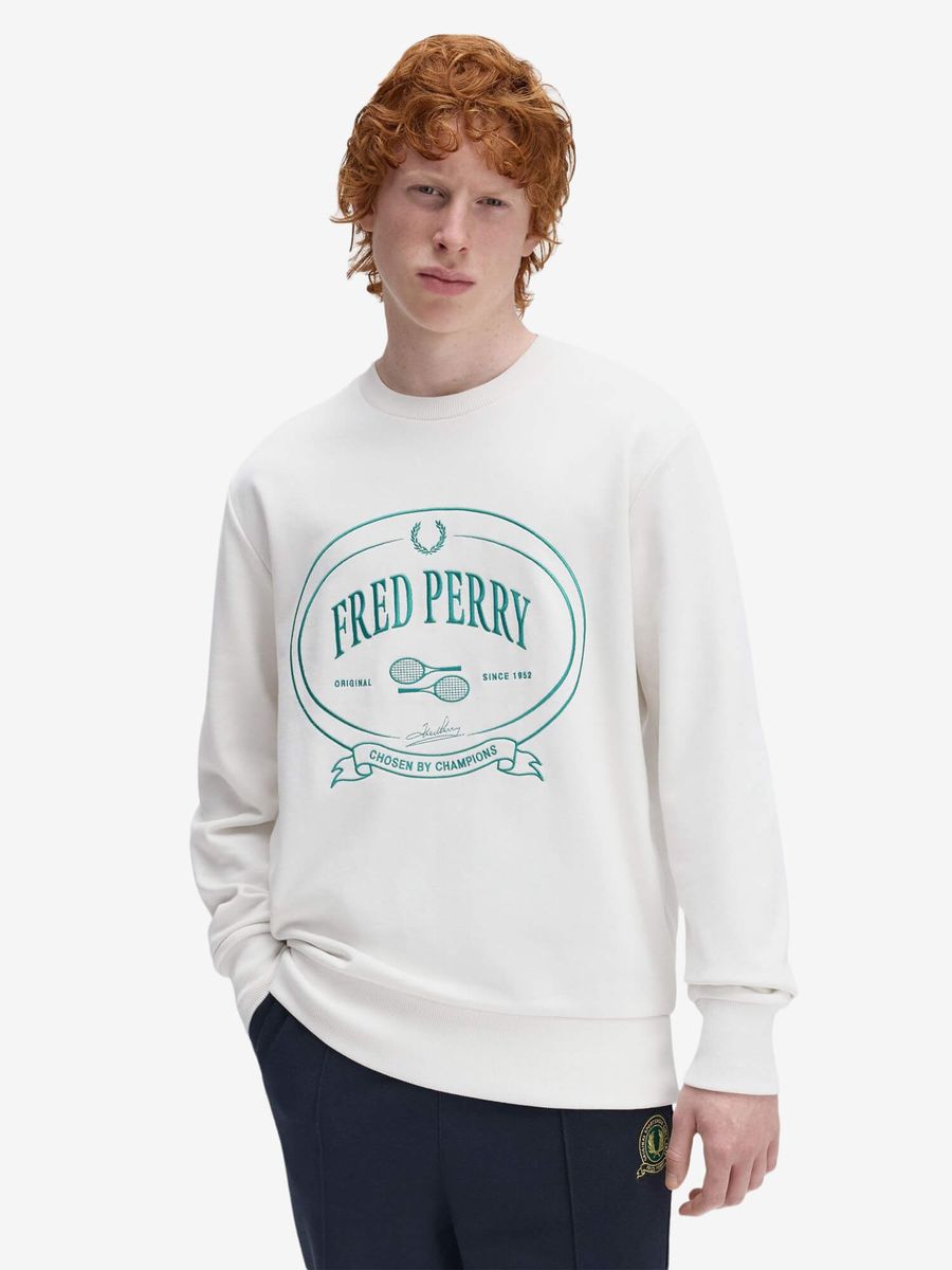 FRED PERRY — Свишот Chosen By Champions Sweatshirt Snow White
