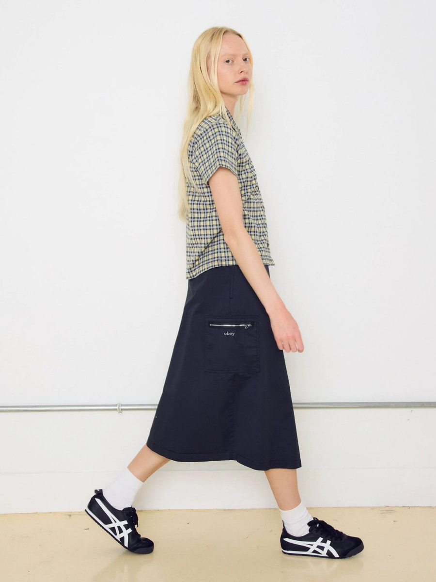 OBEY — Юбка W Arena Wrap Skirt Black