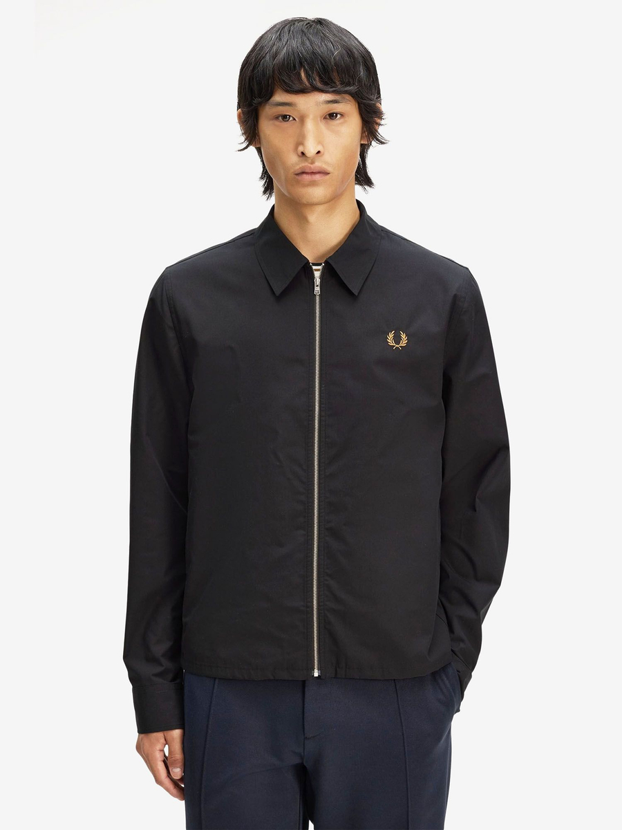 FRED PERRY — Рубашка Poplin Overshirt Black