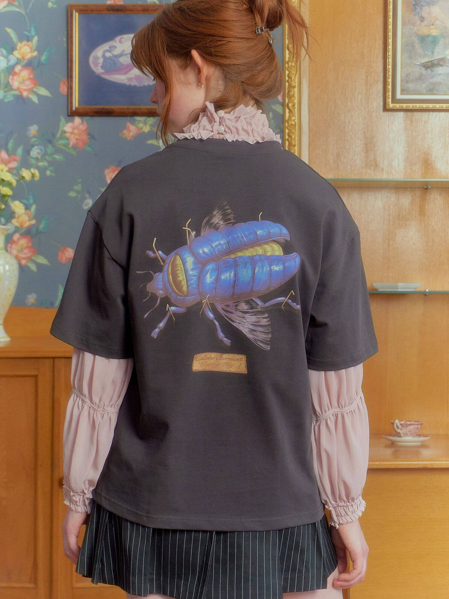 CALLED A GARMENT — Футболка Bug Темно-Серый