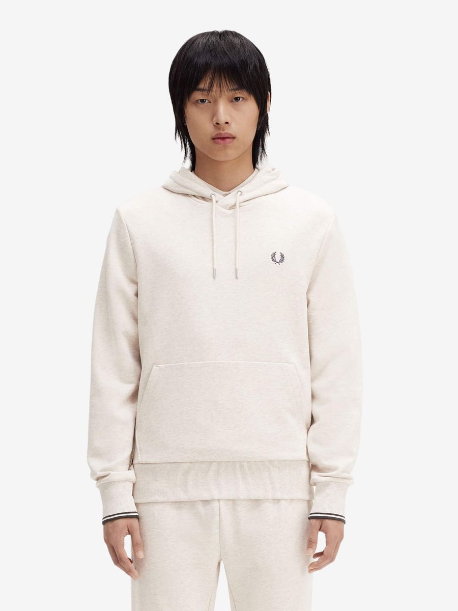 FRED PERRY — Худи Tipped Hooded Porridge Marl/Grey