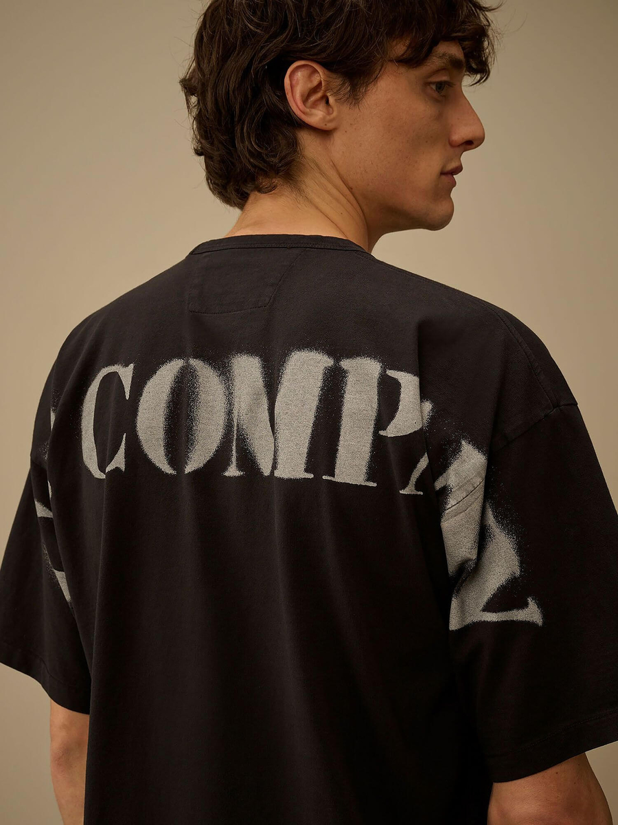 C.P. COMPANY — Футболка 1020 Jersey SS Tee Stencil Black
