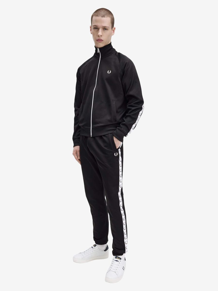 FRED PERRY — Штаны Taped Track Pant Black