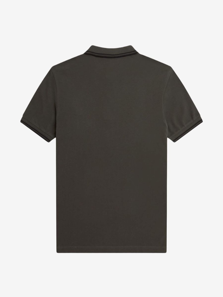 FRED PERRY — Футболка Поло Twin Tipped Polo Field Green