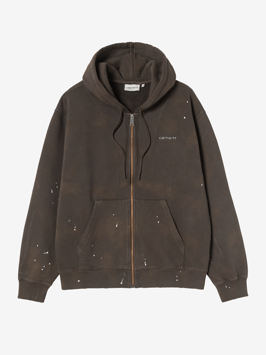 CARHARTT WIP — Худи Painter Zip Tobacco (Destroy Wash, Splatter)