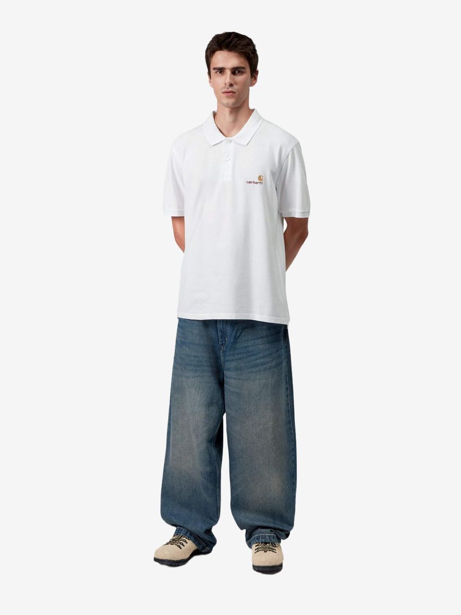 CARHARTT WIP — Футболка Поло American Script White