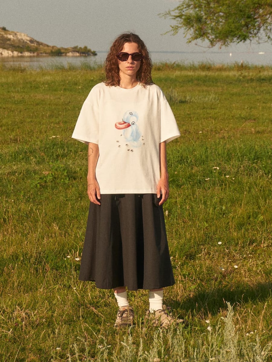 CALLED A GARMENT — Футболка Balloon Penguin молочный