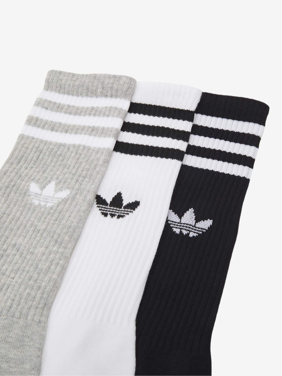 ADIDAS ORIGINALS — Носки Solid Crew White/Medium Grey/Black