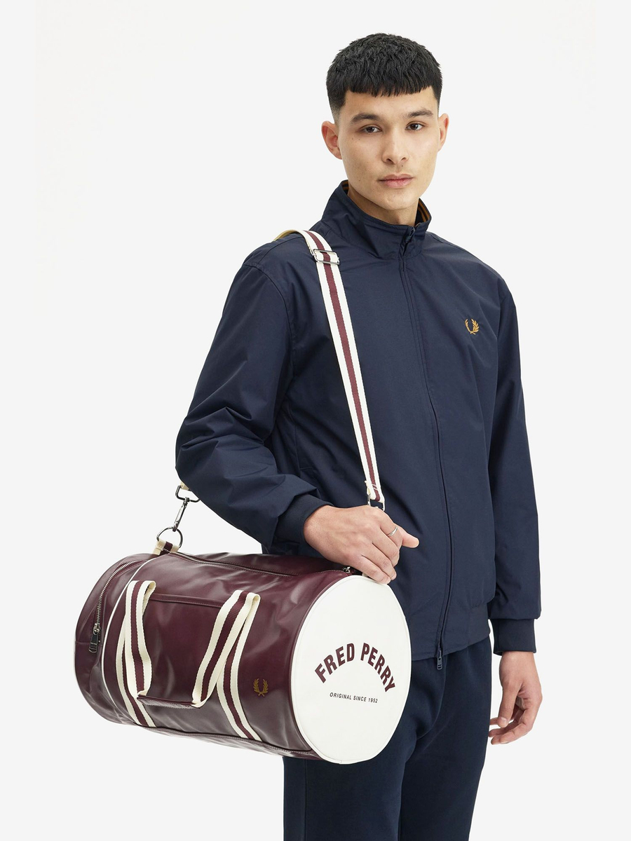 FRED PERRY — Сумка Classic Barrel Bag Oxblood/Ecru