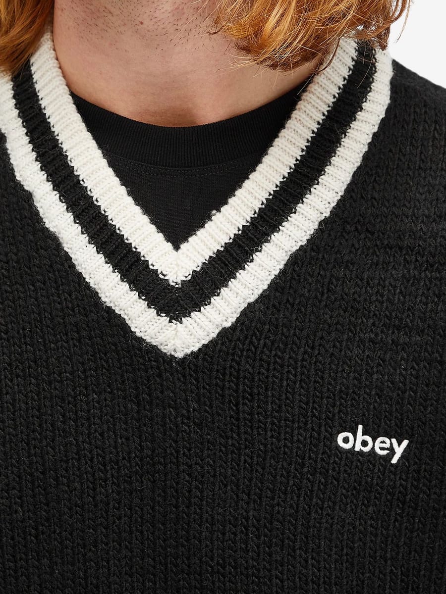 OBEY — Жилет Вязанный Alden Sweater Vest Black