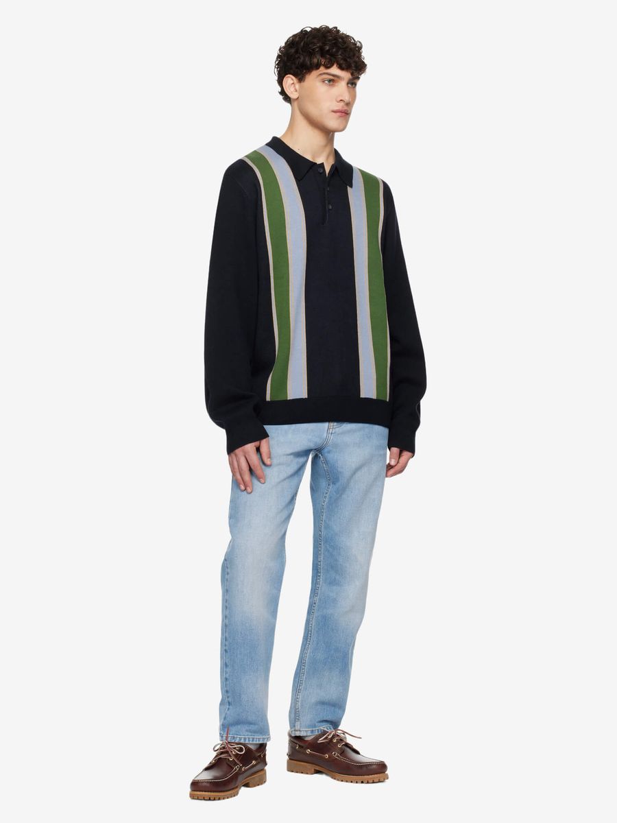 CARHARTT WIP — Свитер-Поло L/S Arlo Polo Dark Navy/Tarragon Kendricks Stripe