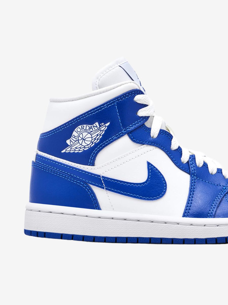 NIKE — Кроссовки Air Jordan 1 Mid White/Hyper Royal