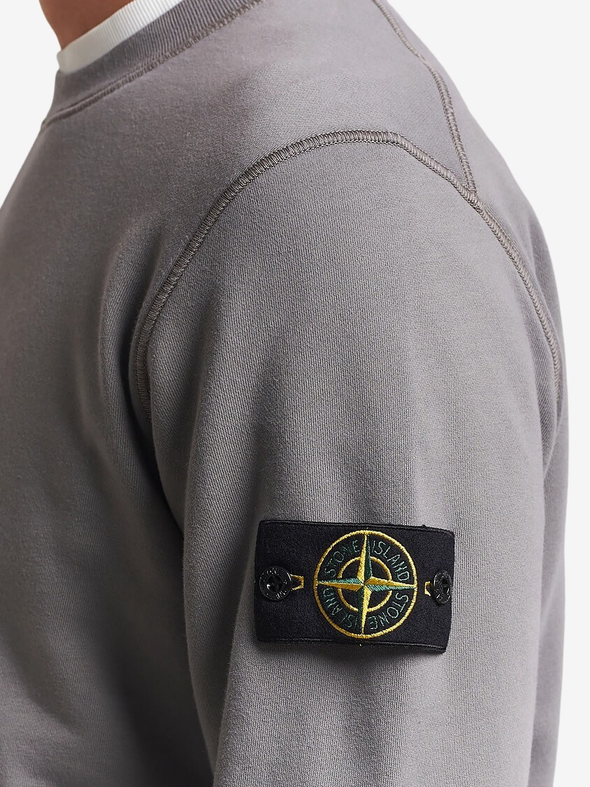 STONE ISLAND — Свитшот Organic Cotton Sweatshirt Grey