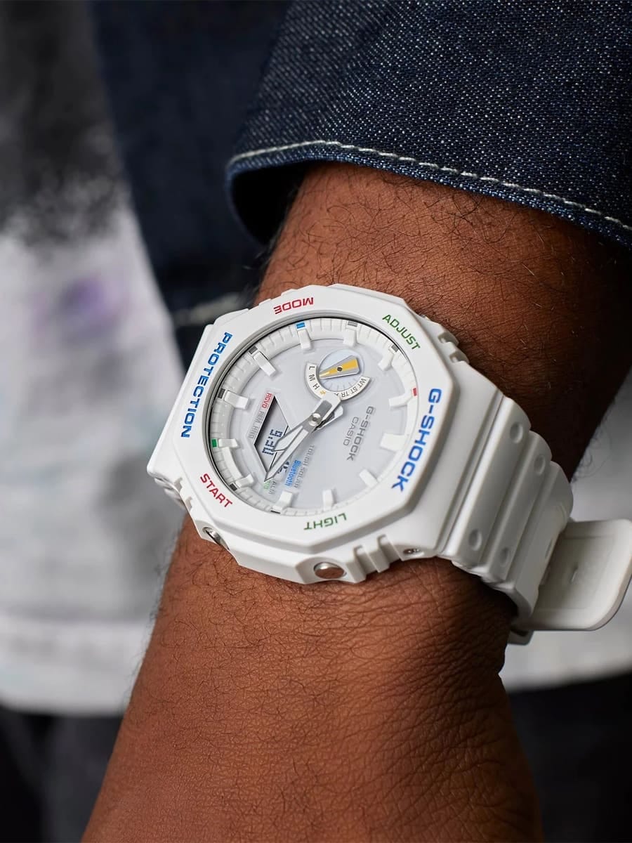 CASIO — Часы G-Shock GA-B2100FC-7A White/Red/Green/Blue